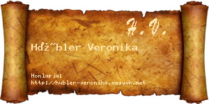 Hübler Veronika névjegykártya